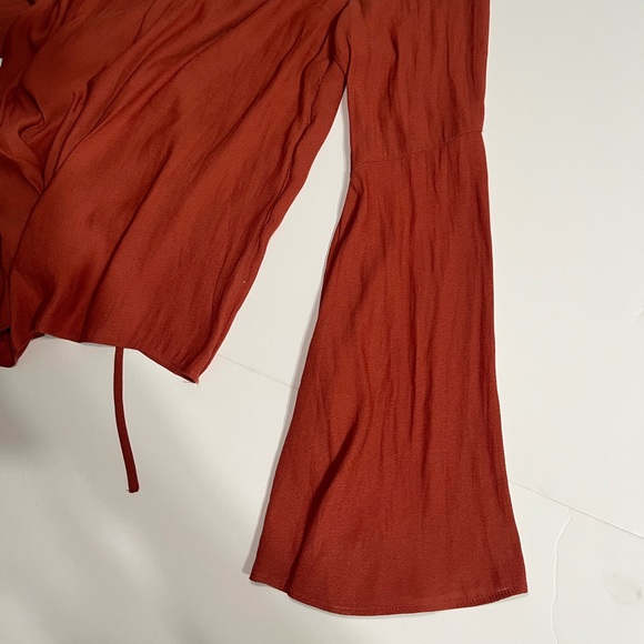 Forever 21 Terracotta Lace-Up Blouse - Picture 8 of 8